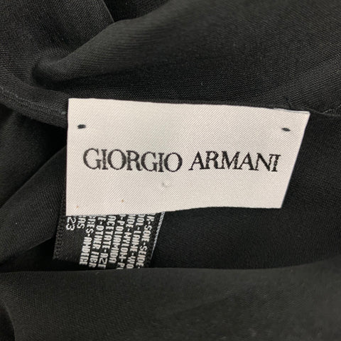 GIORGIO ARMANI Cárdigan transparente de mezcla de seda negro