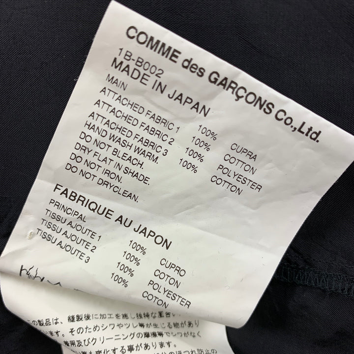 COMME des GARCONS BLACK Size XL Black Mixed Fabrics Cotton Cupro Long Sleeve Shirt