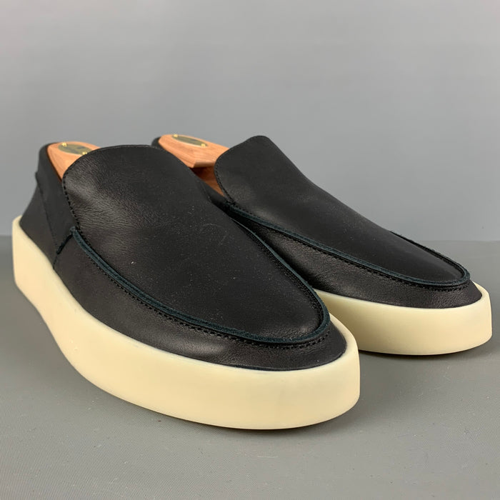 FEAR OF GOD Size 11 Black Slide Loafers