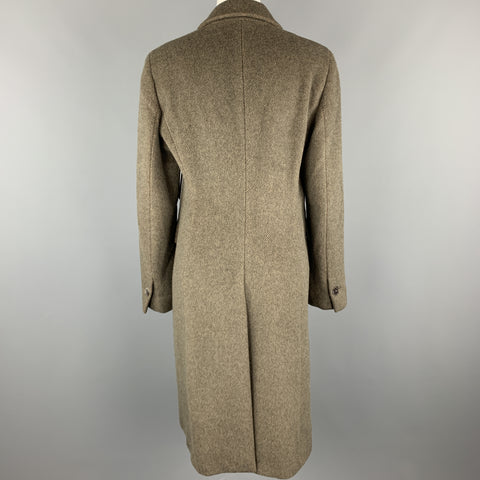 LUCIANO BARBERA Size 12 Muted Olive Wool Blend Coat