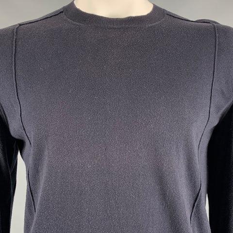 MARNI Size L Navy Cotton Pullover