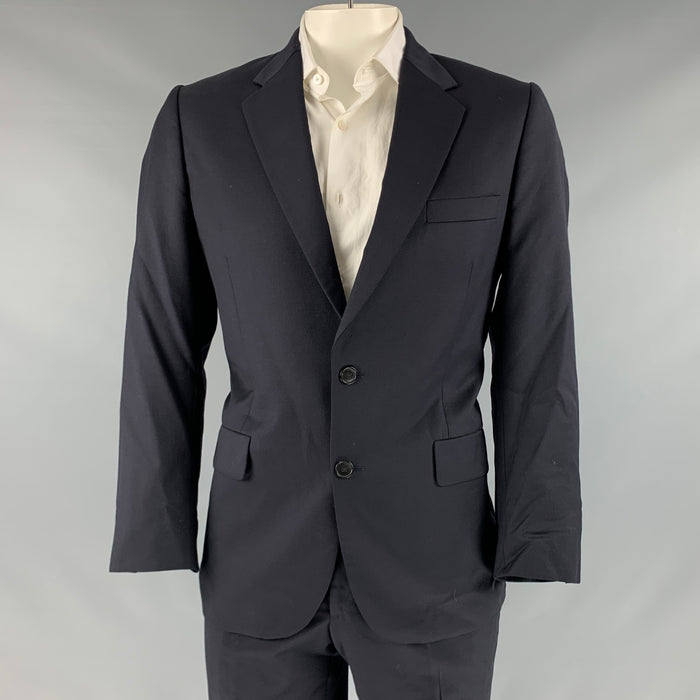 PAUL SMITH Talla 42 Traje con solapa de muesca de cachemir y lana azul marino