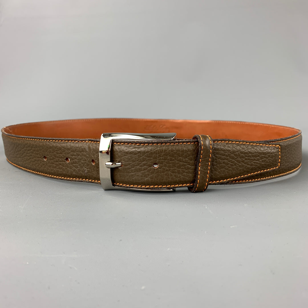 ATELIER LAVA Size 38 Dark Gray Leather Belt