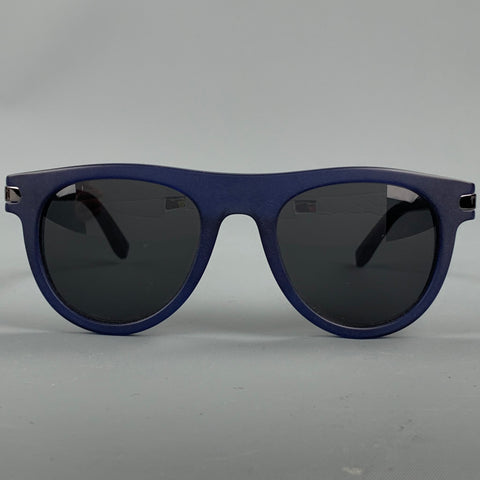 SALVATORE FERRAGAMO Navy Acetate Sunglasses