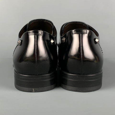 CESARE PACIOTTI Talla 10 Zapatos con cordones de cuero con tachuelas negros