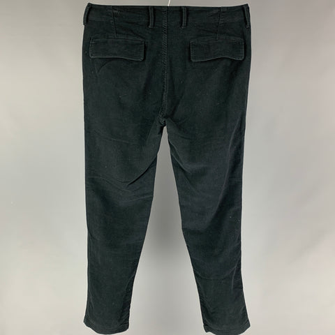 OUTERKNOWN Talla 32 Pantalones casuales con bragueta de botones de algodón negro