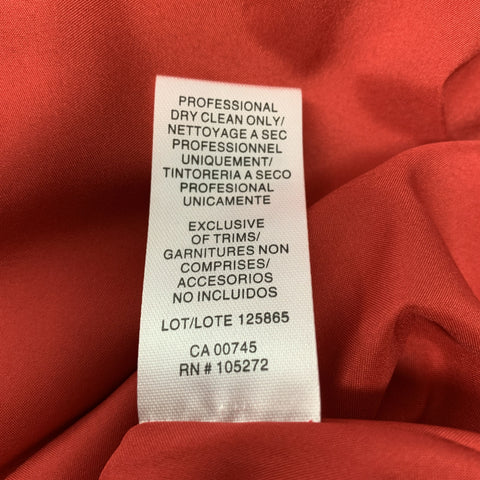 HALSTON Size 10 Red Silk Halter Long Gown