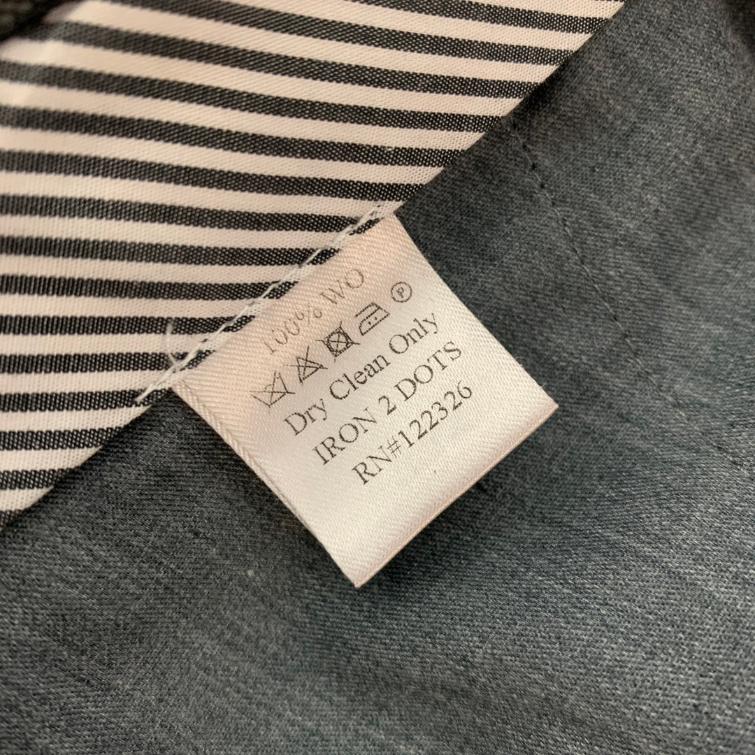 J. HILBURN Talla 34 Pantalón de vestir con parte delantera plana de lana marrón