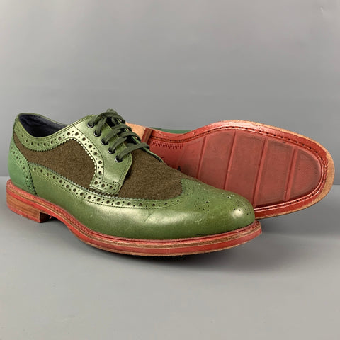 COLE HAAN Taille 9,5 Chaussures à lacets en tissu perforé vert olive