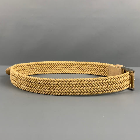 VINTAGE Taille L Ceinture en corde tissée beige