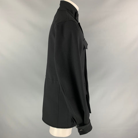 JIL SANDER Size 40 Black Polyethylene Drawstring Jacket
