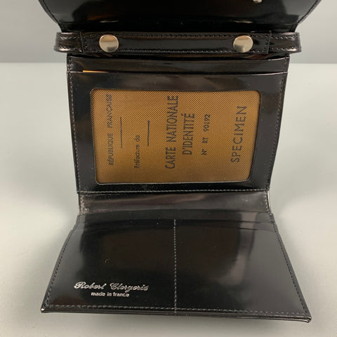 ROBERT CLERGERIE Black Leather Wallet Handbag
