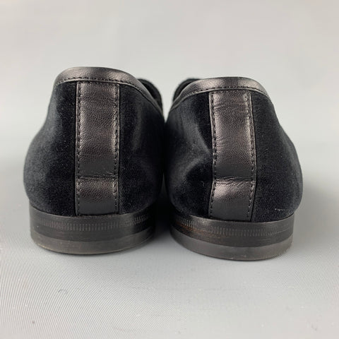 GUCCI New Jordaan Mocassins à mors en velours noir taille 10