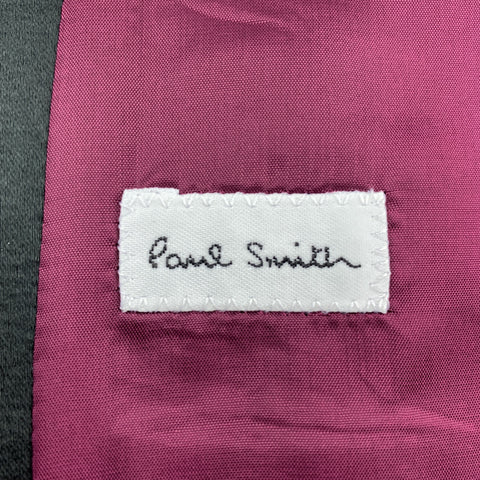 PAUL SMITH Size 38 Black Wool Blend Shawl Collar Sport Coat
