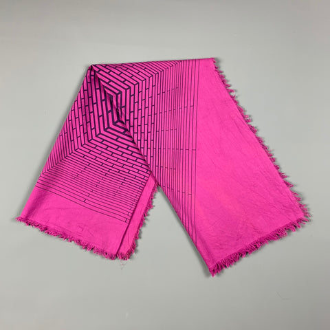 SALVOR Fuschia Purple Geometric Scarf