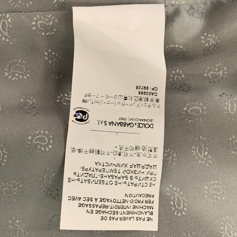DOLCE &amp; GABBANA Chaleco de lana y seda gris claro con botones lisos Talla 38