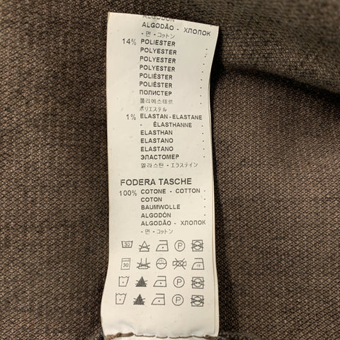 BARENA Taille 44 Chemise à manches longues boutonnée en coton et polyester marron