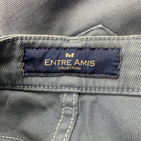 ENTRE AMIS Taille 29 Pantalon décontracté coupe jean en coton vieilli bleu