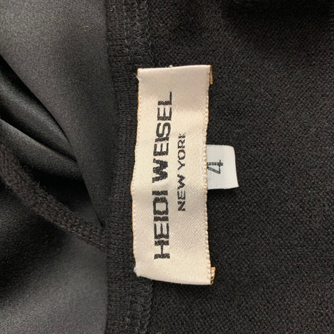 HEIDI WEISEL Size 4 Black Satin Silk Long Dress