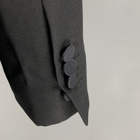 MARC JACOBS Size 38 Black Wool Polyester Tuxedo Sport Coat