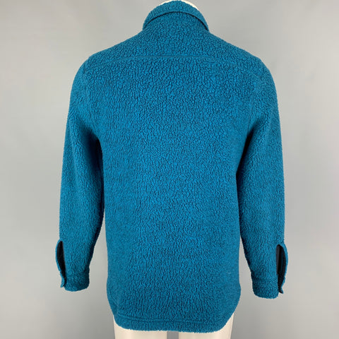 TODD SNYDER x CHAMPION Size S Royal Blue Navy Textured Polyester Snaps Jacket