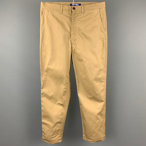 JUNYA WATANABE Pantalones Casuales De Talle Alto De Algodón Caqui Talla L