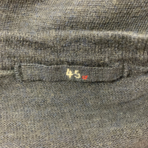 45rpm Size L Navy Knitted Wool V-Neck Pullover