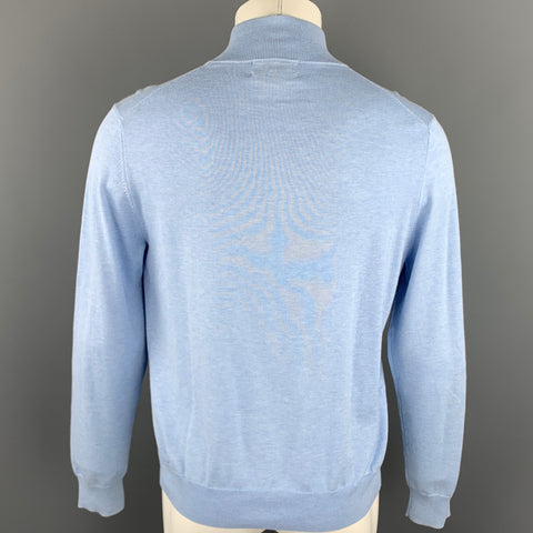 BROOKS BROTHERS Size M Light Blue Cotton Turtleneck Pullover
