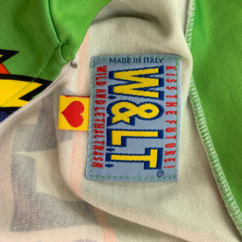 WALTER VAN BEIRENDONCK FW96 Size M Green Blue Black Swan Jersey Bike Top