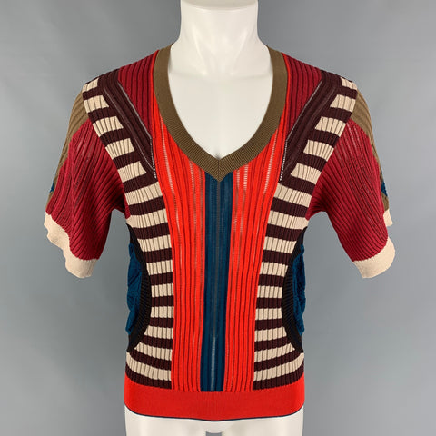 Jean Paul Gaultier GAULTIER2 Spring 2009 Size M Multi-Color Knitted Cotton Pullover