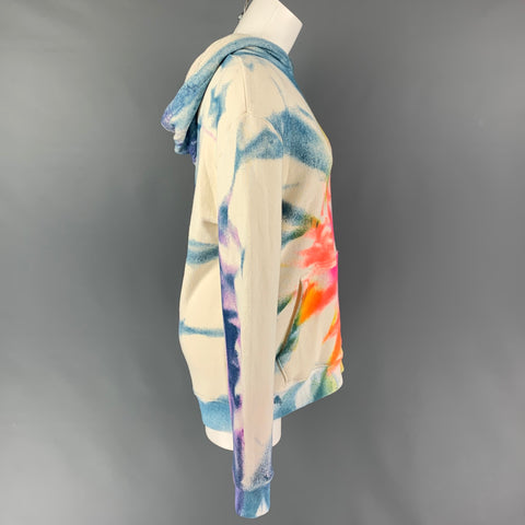 THE ELDER STATESMAN Size XS Cream Multi-Color Cotton Cashmere Casual Top
