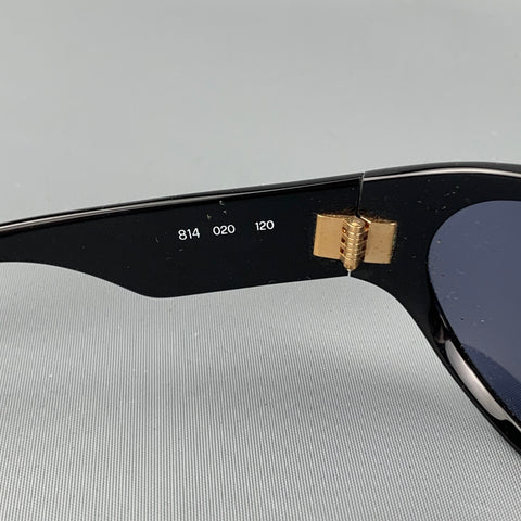 GIORGIO ARMANI Black Acetate Oval Sunglasses