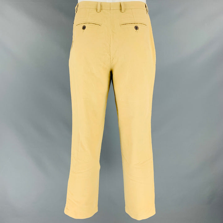 DRIES VAN NOTEN Size 34 Beige Cotton Flat Front Casual Pants