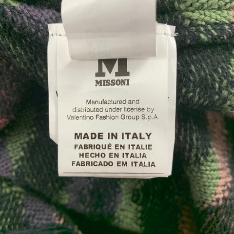 M MISSONI Taille 6 Manteau à boutons-pression tricotés en laine multicolore