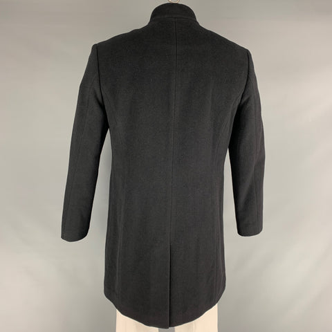 ARTISTIC PALACE Chest Size L Size L Black Solid Wool Nehru Collar Coat