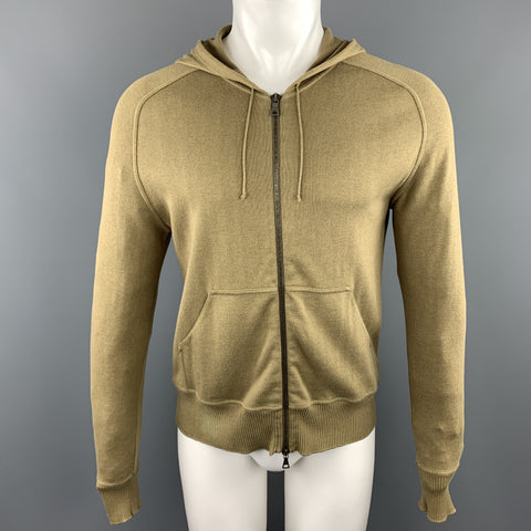 JIL SANDER Size 36 Tan Cotton / Cashmere Zip Up Jacket