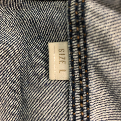 DIESEL Size L Blue Washed Denim Trucker Jacket