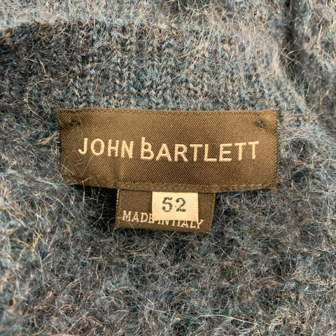 JOHN BARTLETT Size L Navy Textured Knit V-Neck Sweater