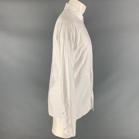 ALEXANDER WANG Size S White Solid Cotton Button Up Long Sleeve Shirt