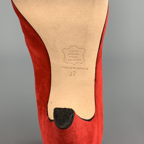 CÉRÉMONIE D'OUVERTURE Taille 7 Bottines à plateforme en daim rouge