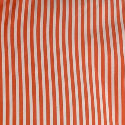 RALPH LAUREN Size M Orange White Stripe Cotton French Cuff Long Sleeve Shirt