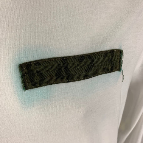 NICE COLLECTIVE Size XL White Solid Cotton Crew-Neck T-shirt