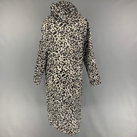 PROENZA SCHOULER Talla M/L Chubasquero Poliuretano Lunares Blanco Negro