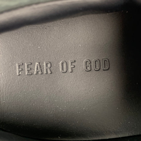 FEAR OF GOD Baskets à lacets en cuir noir et anthracite taille 11