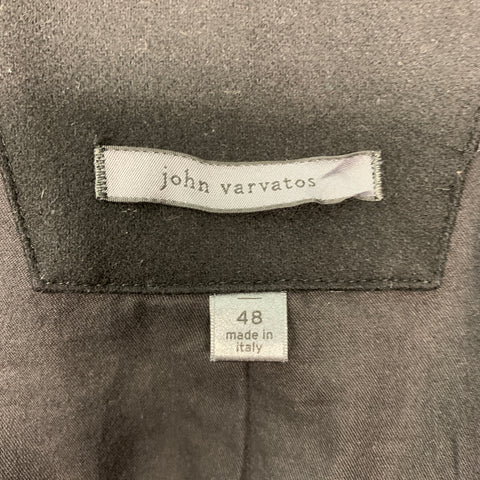 JOHN VARVATOS Size 38 Black Virgin Wool Blend Jacket
