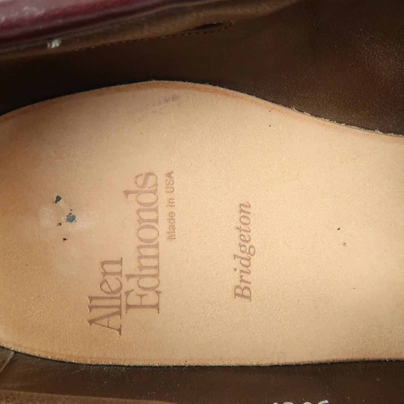 ALLEN EDMONDS Size 9.5 Burgundy Brogue Leather Eyelash Tassel BRIDGETON Loafers