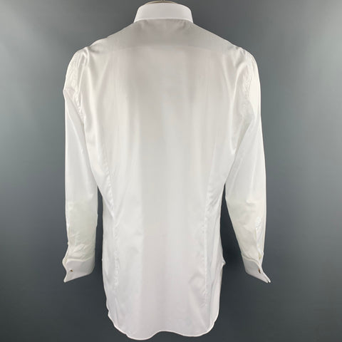 UMAN Size XL White Cotton French Cuff Long Sleeve Shirt