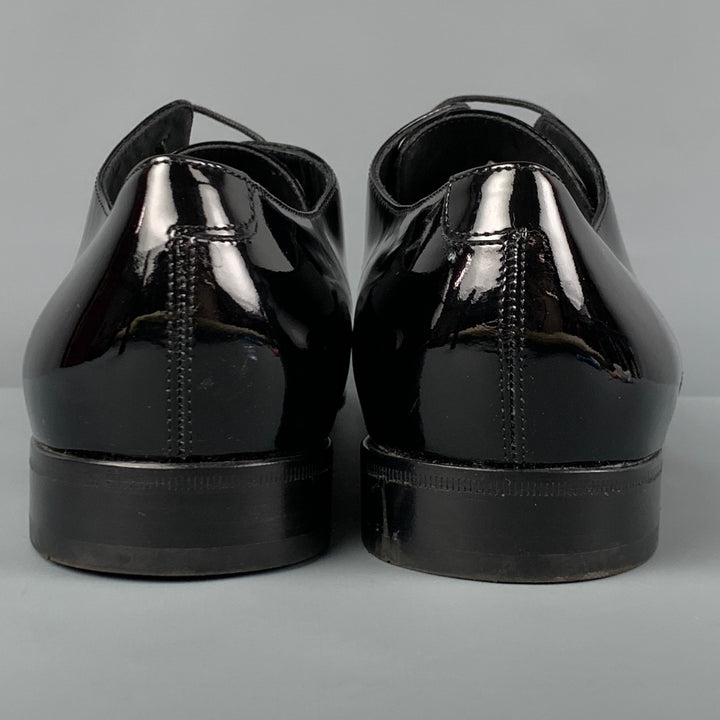 SALVATORE FERRAGAMO Talla 11 Zapatos con cordones de cuero negro