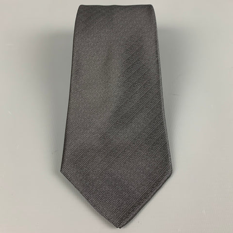 HUGO BOSS Grey Silk Tie