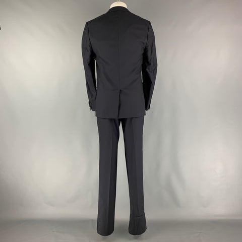SIMON SPURR VALDEX Size 40 Regular Black Wool Notch Lapel 34 36 Tuxedo